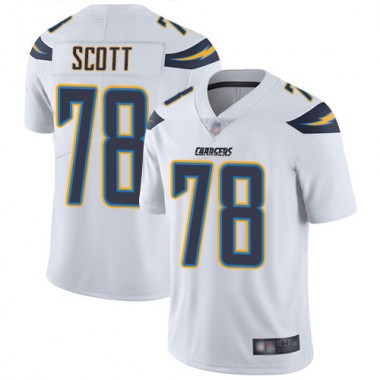 Los Angeles Chargers NFL Football Trent Scott White Jersey Men Limited 78 Road Vapor Untouchable